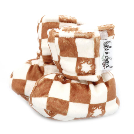 Pantoufle Velux Damier 6-18mois-Bebe O Chaud-Ivoire-6-9 m-BBO-DAMIER-2-CLÉMENT