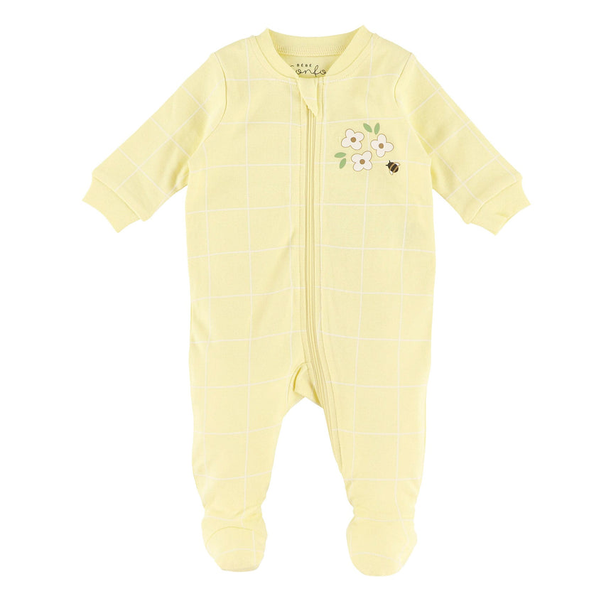 Pyjama Carreaux Abeilles 0-30mois-Bebe Confort-Beige-0 m-BC2-1251718C-CLÉMENT