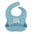 Bavoir Silicone Bleu - Comme Papa-Bedaine Love-BE2-BS-05-CLÉMENT