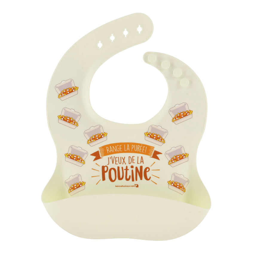 Bavoir Silicone Beige - Poutine-Bedaine Love-BE2-BS-08-NEW-CLÉMENT