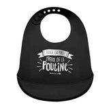 Bavoir en Silicone - Noir Poutine-Bedaine Love-BE2-BS-08-CLÉMENT