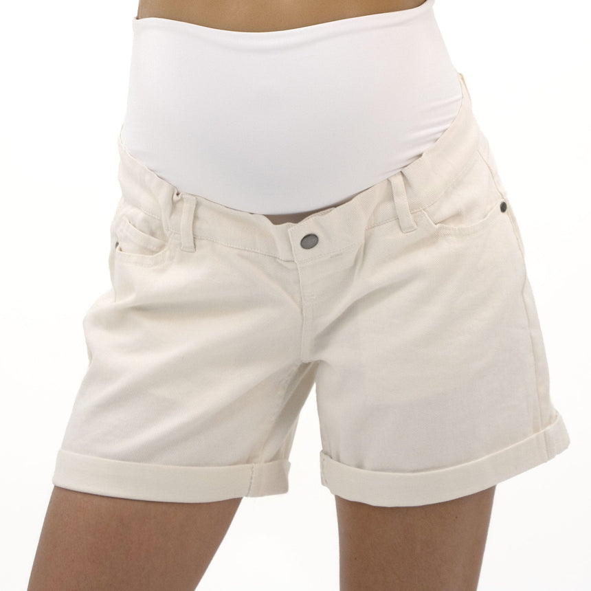 Short Maternité Denim Ivoire-Bella Maternite-Ivoire-XS-BEA-1268862C-CLÉMENT