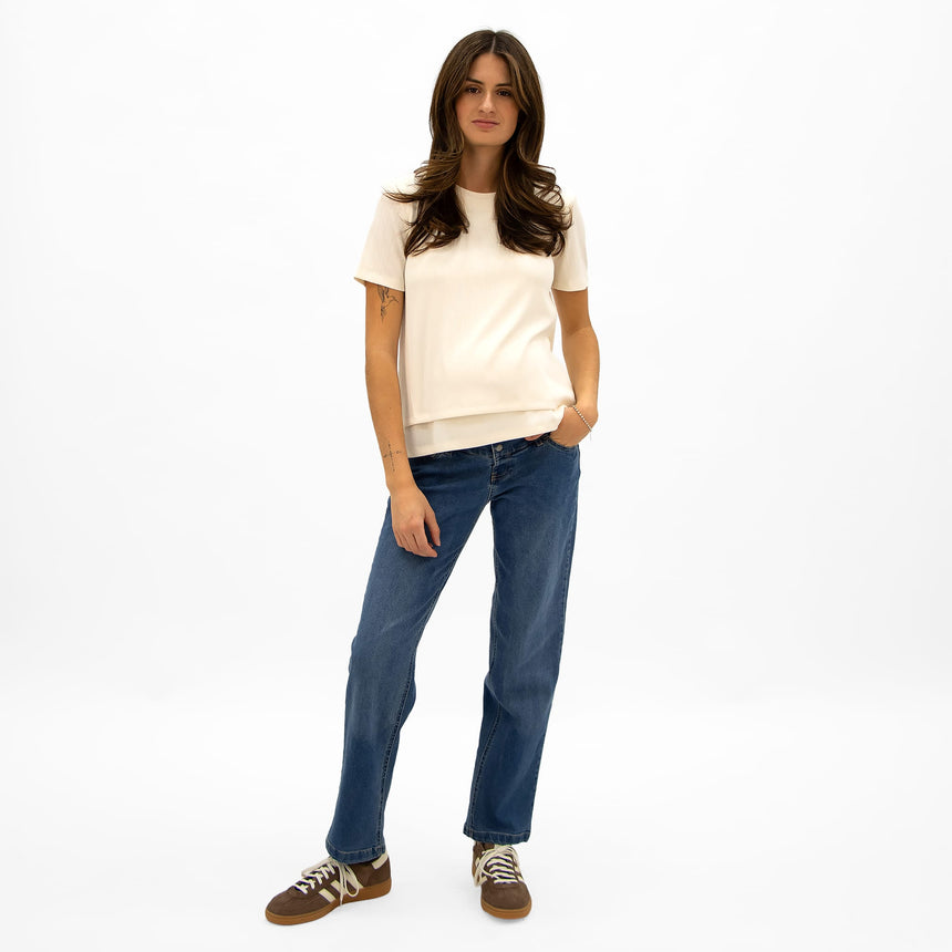 T-shirt Allaitement Ivoire-Bella Maternite-BEA-1268865C-IVO-CLÉMENT