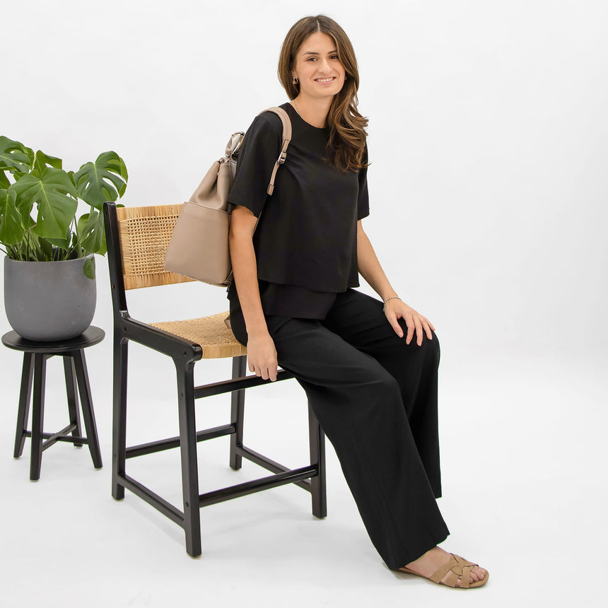 Pantalon Maternité Lin Noir-Bella Maternite-BEA-1268875C-NOI-CLÉMENT