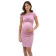 Robe Côtelée Noeud Rose-Bella Maternite-Rose-XS-BEA-1268878C-ROS-CLÉMENT