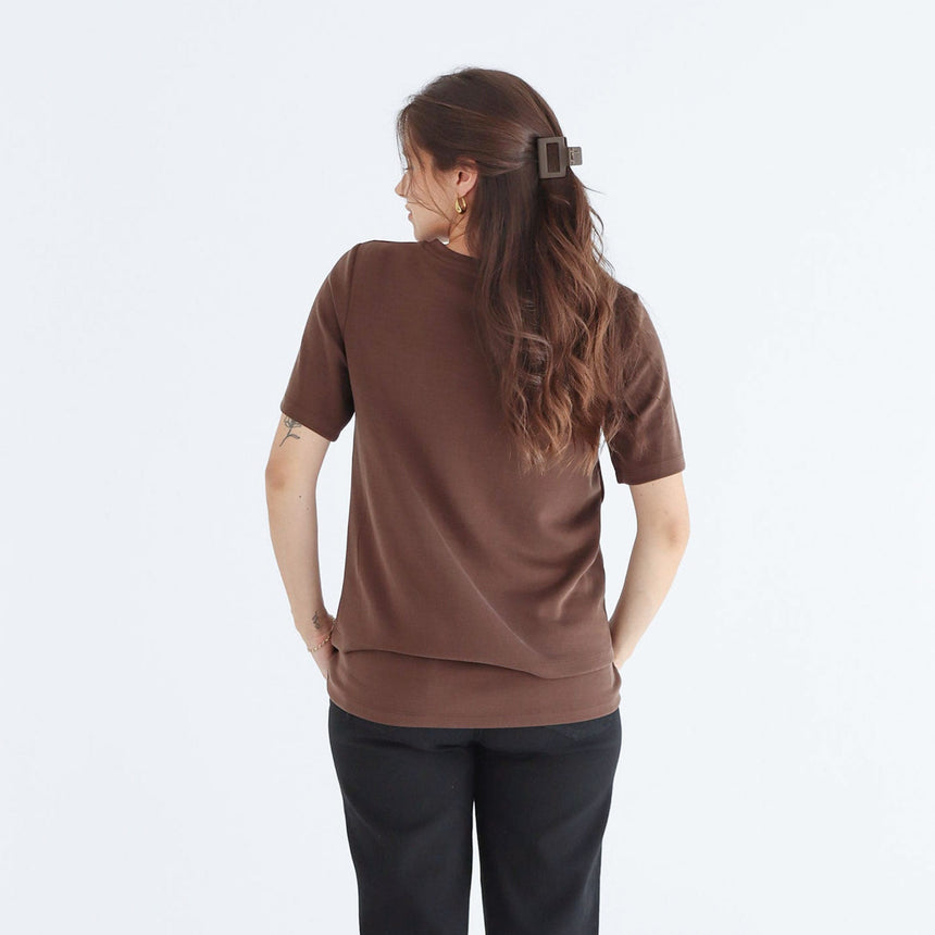T-shirt Allaitement Confort-Bella Maternite-BEA-2268055C-BRU-CLÉMENT