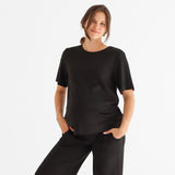 T-shirt Allaitement Confort-Bella Maternite-Noir-XS-BEA-2268055C-NOI-CLÉMENT