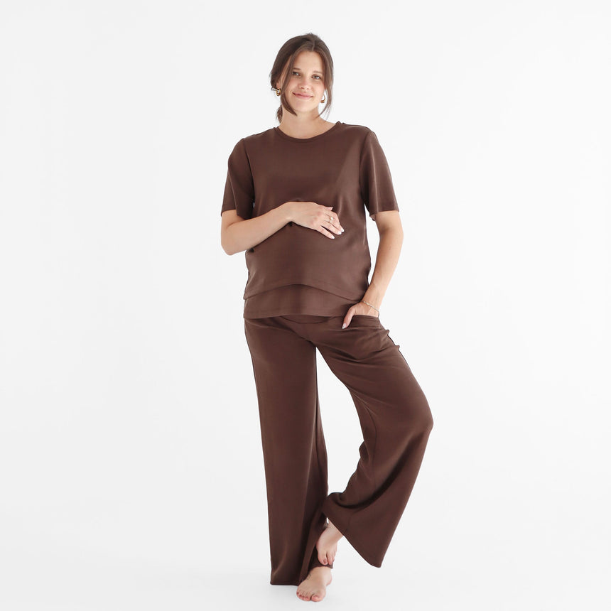 Pantalon Maternité Confort-Bella Maternite-BEA-2268056C-BRU-CLÉMENT