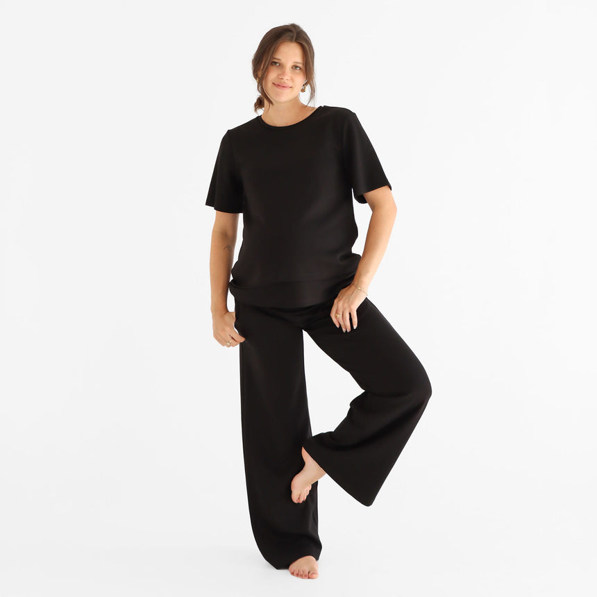 Pantalon Maternité Confort-Bella Maternite-Noir-XS-BEA-2268056C-NOI-CLÉMENT