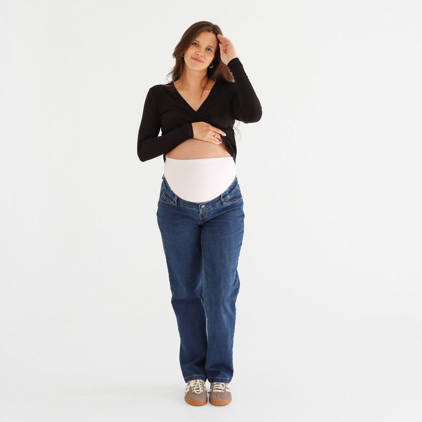 Jeans Maternité Denim Foncé-Bella Maternite-BEA-2268058C-DAR-CLÉMENT