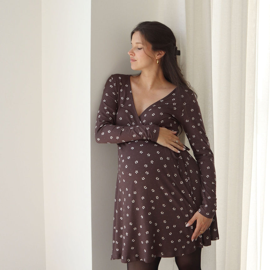 Robe Maternité Imprimé Floral-Bella Maternite-BEA-2268061C-CLÉMENT