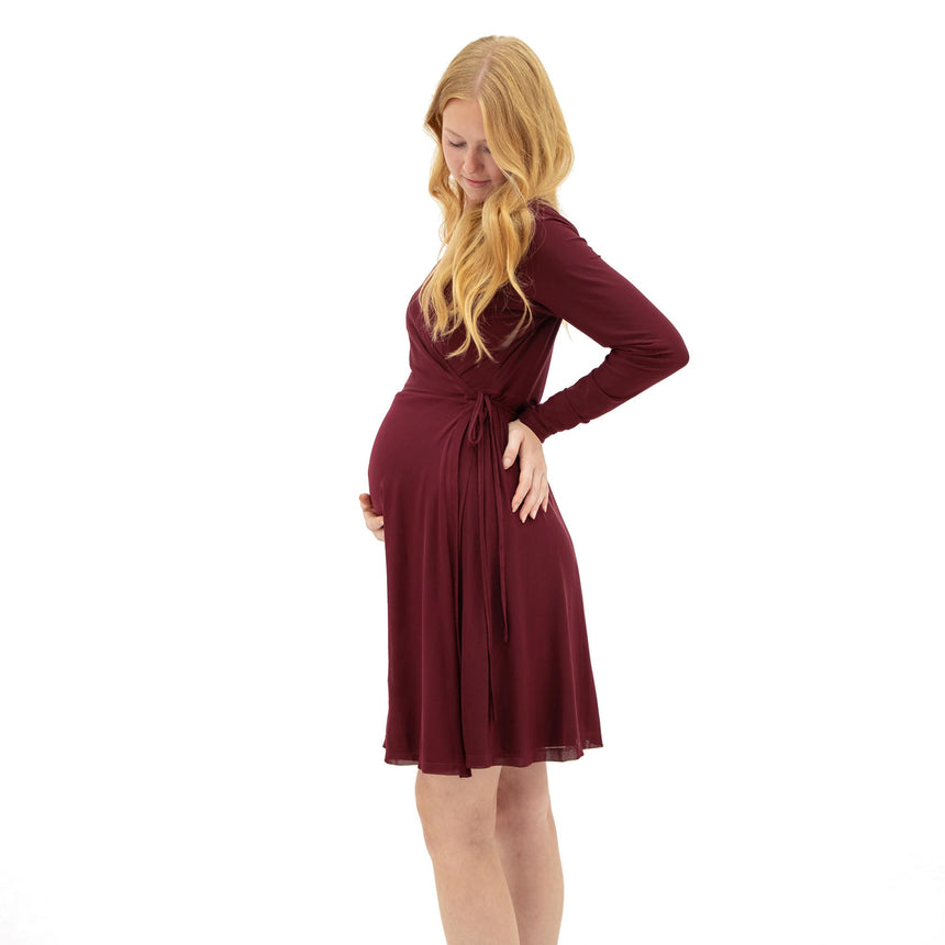 Robe Maternité Cache-Coeur-Bella Maternite-BEA-CH156634-BOR-CLÉMENT