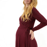 Robe Maternité Cache-Coeur-Bella Maternite-BEA-CH156634-BOR-CLÉMENT