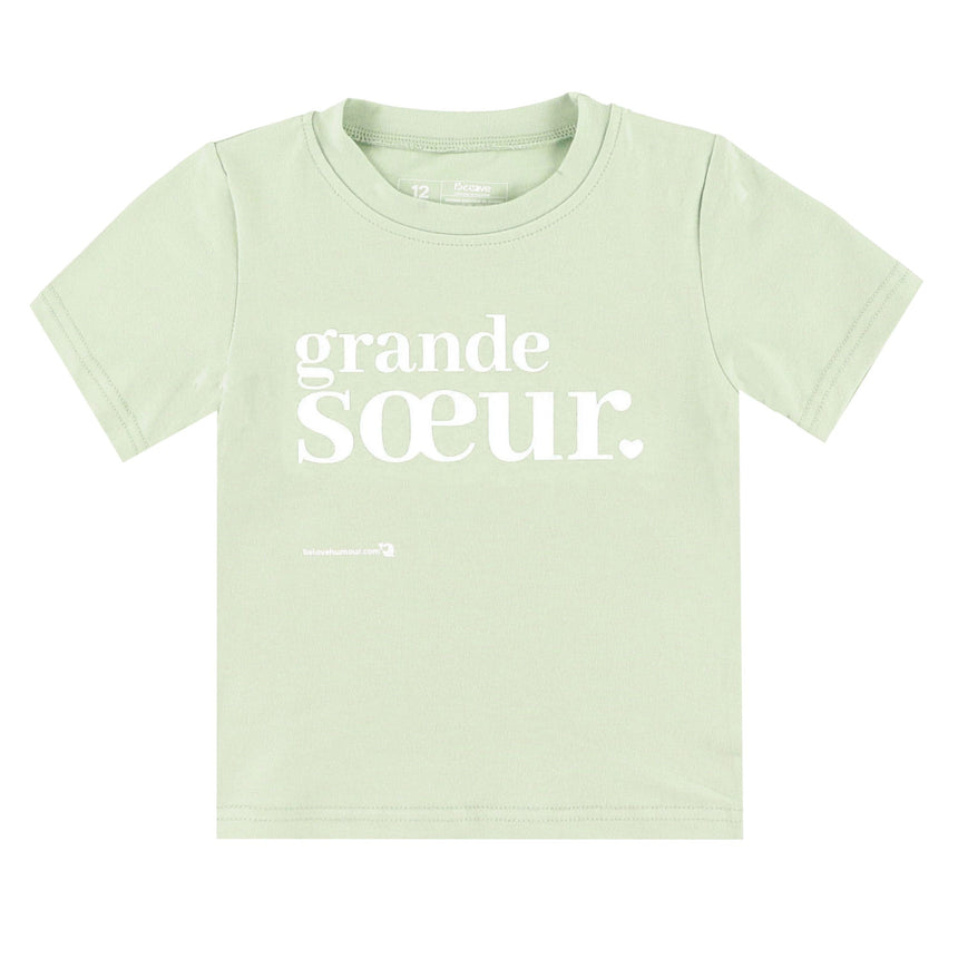 T-shirt Grande Soeur 12-18mois-Bedaine Love-Sauge-12 m-BEL-TS-RO-V-S1-CLÉMENT