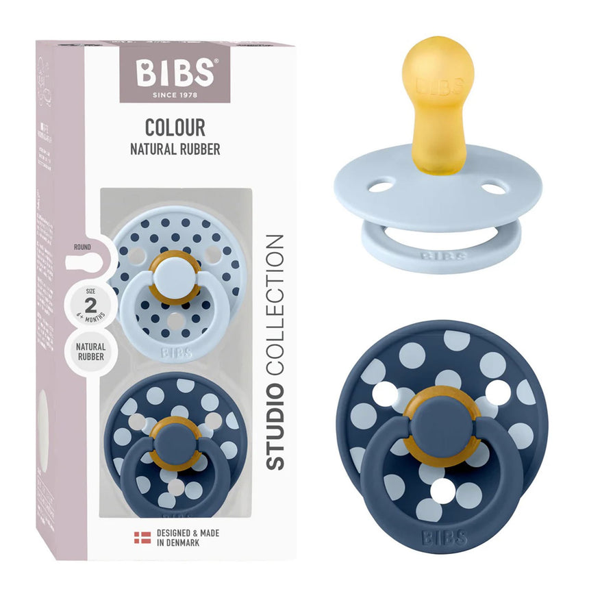 Suce Bibs (2) 0-6mois - Pois Bleu (Grandeur 1)-Bibs-BIS-11034104-CLÉMENT