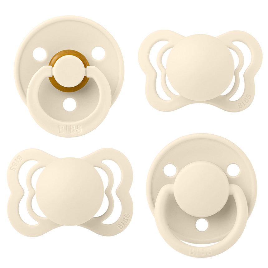Ensemble de 4 Suce 0-6mois Collection Try-it BIBS - Ivoire (Grandeur 1)-Bibs-BIS-91340-CLÉMENT