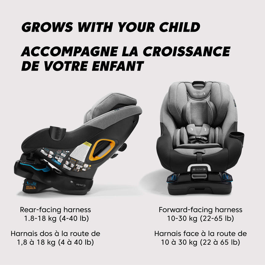 Siège d'Auto City Turn™ Rotating Convertible 4-65lb - Onyx Noir-Baby Jogger-BJO-2202884-CLÉMENT