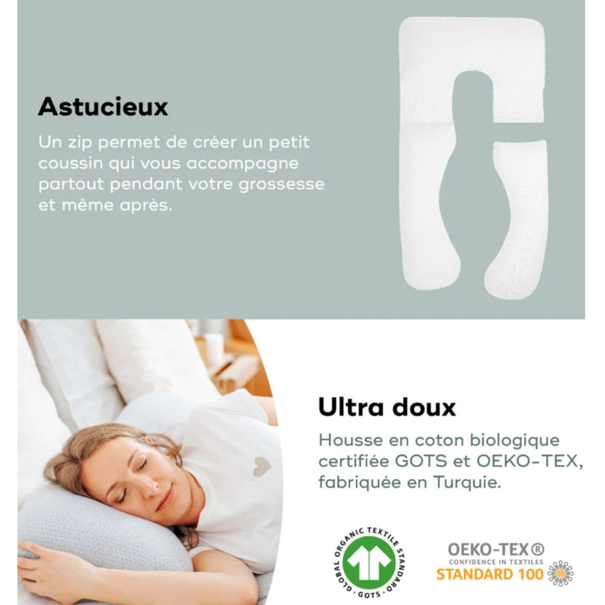 Coussin d'Allaitement & de Grossesse Grand Format - B.Love XXL Gris-Babymoov-BMV-A062037-CLÉMENT