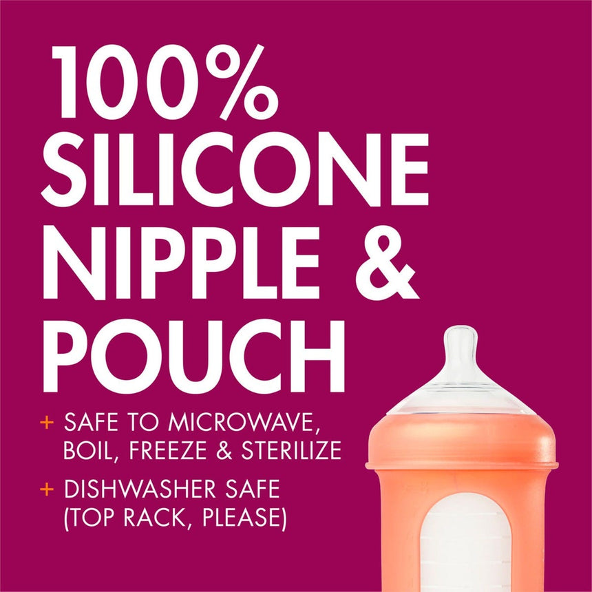 Bouteilles (3) en Silicone Nursh 8oz - Couleurs Métalliques-Boon-BO2-B11557-CLÉMENT