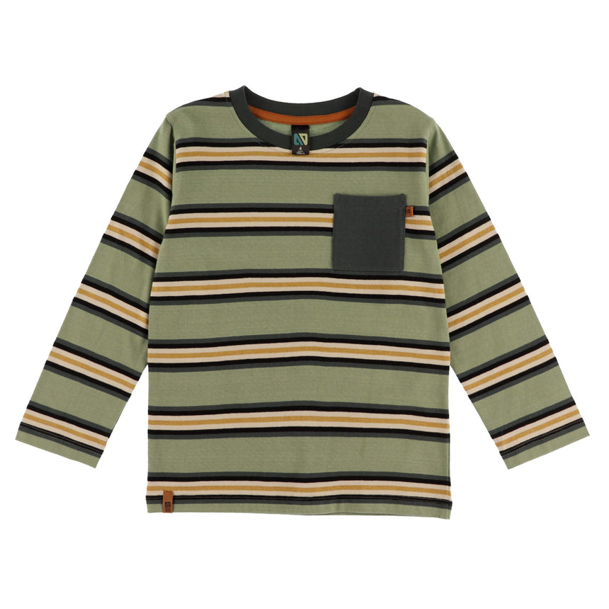 T-shirt Rayé Plein Gaz 2-12ans-Nano-Vert-2-BOS-F2601-03-CLÉMENT