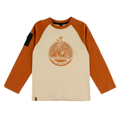 T-shirt Raglan Plein Gaz 2-12ans-Nano-Beige-2-BOS-F2601-07-CLÉMENT