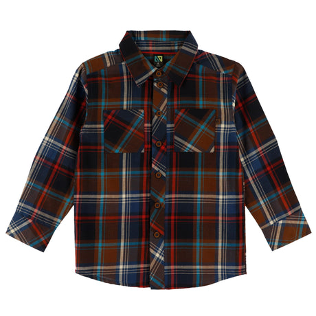 Chemise Carreaux Sportif 2-12ans-Nano-Bleu-2-BOS-F2603-07-CLÉMENT