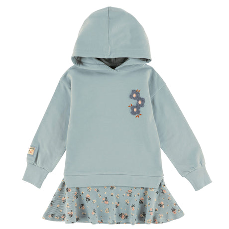 Tunique Capuchon Fleurs 2-12ans-Nano-Bleu-2-BOS-F2606-03-CLÉMENT