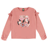 T-shirt Fleurs 2-12ans-Nano-Rose-2-BOS-F2606-05-CLÉMENT