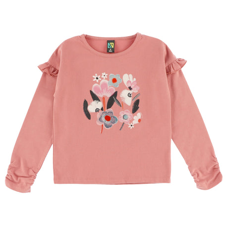 T-shirt Fleurs 2-12ans-Nano-Rose-2-BOS-F2606-05-CLÉMENT