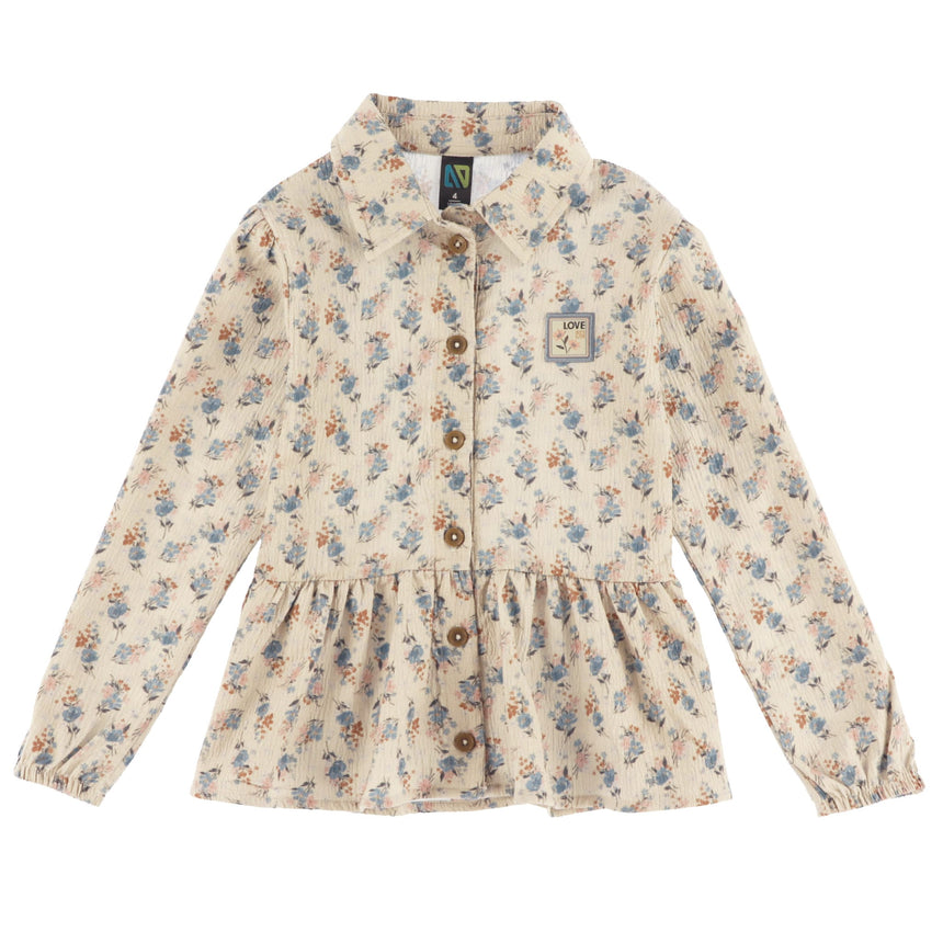Chemise Fleurs 2-12ans-Nano-Beige-2-BOS-F2606-10-CLÉMENT