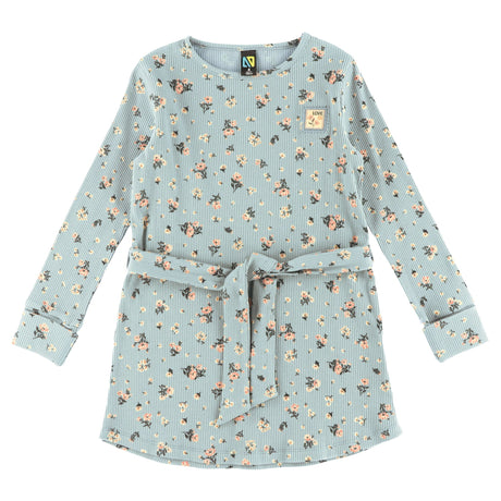 Tunique Ceinture Fleurs 2-12ans-Nano-Bleu-2-BOS-F2606-13-CLÉMENT