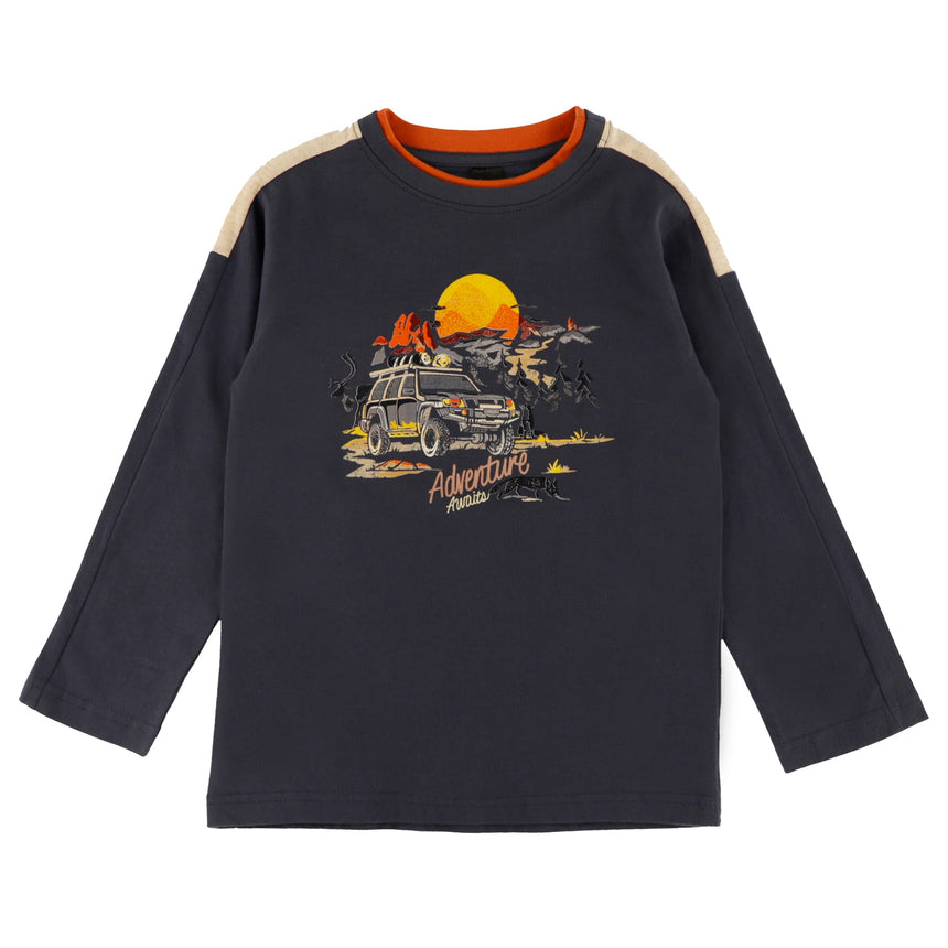 T-shirt Aventure 2-12ans-Nano-Marine-2-BOS-F2607-07-CLÉMENT