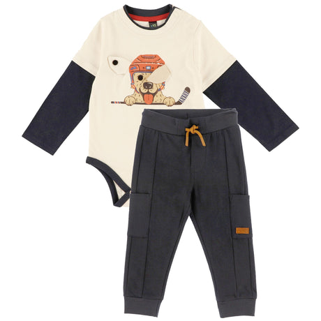 Ensemble Pantalon Match 6-24mois-Nano-Ivoire-6 m-BOS-F2653-01-CLÉMENT
