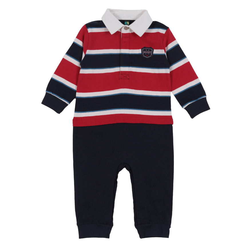Combinaison Rayée Match 6-24mois-Nano-Rouge-6 m-BOS-F2653-02-CLÉMENT