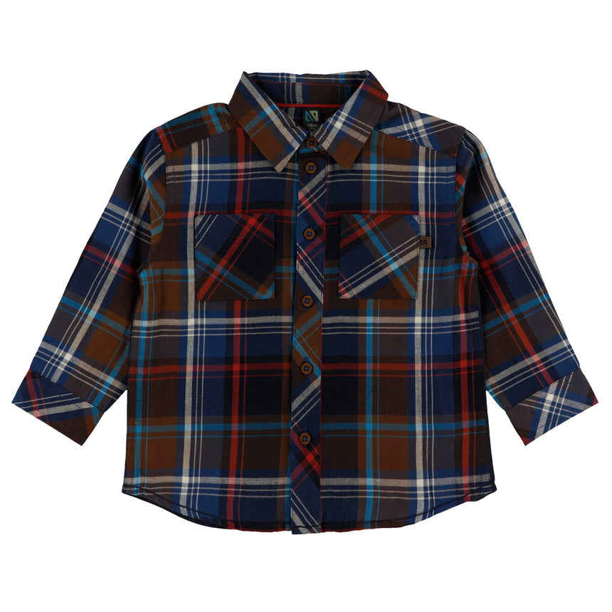 Chemise Carreaux Match 6-24mois-Nano-Bleu-6 m-BOS-F2653-03-CLÉMENT