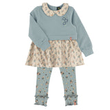 Ensemble Tunique Floraison 6-24mois-Nano-Bleu-6 m-BOS-F2656-06-CLÉMENT