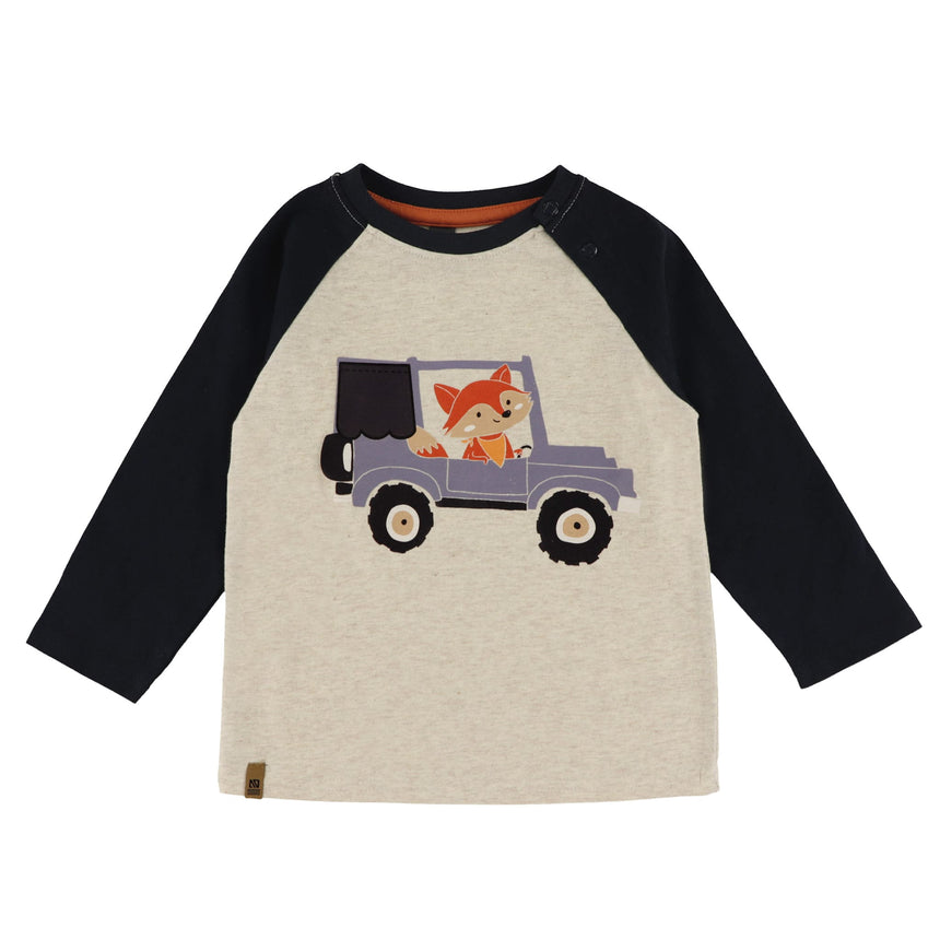 T-shirt Raglan Renard 6-24mois-Nano-Beige-6 m-BOS-F2657-05-CLÉMENT