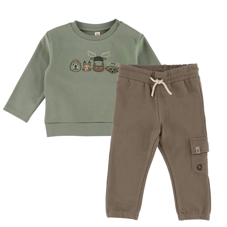 Ensemble Pantalon Animaux Forêt 6-24mois-Nano-Vert-6 m-BOS-F2659-04-CLÉMENT