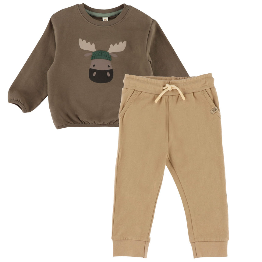 Ensemble Pantalon Orignal Forêt 6-24mois-Nano-Taupe-6 m-BOS-F2659-06-CLÉMENT