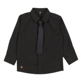 Chemise Manches Longues Cravate Noire 2-12ans-Nano-Noir-2-BOS-BCH03-02-CLÉMENT
