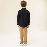 Chemise Manches Longues Cravate Noire 2-12ans-Nano-BOS-BCH03-02-CLÉMENT