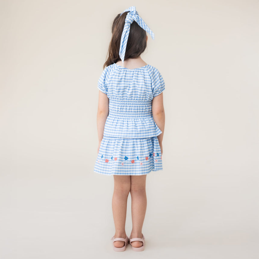 Jupe-culotte Vichy Mer 2-12ans-Nano-BOS-S2602-02-CLÉMENT