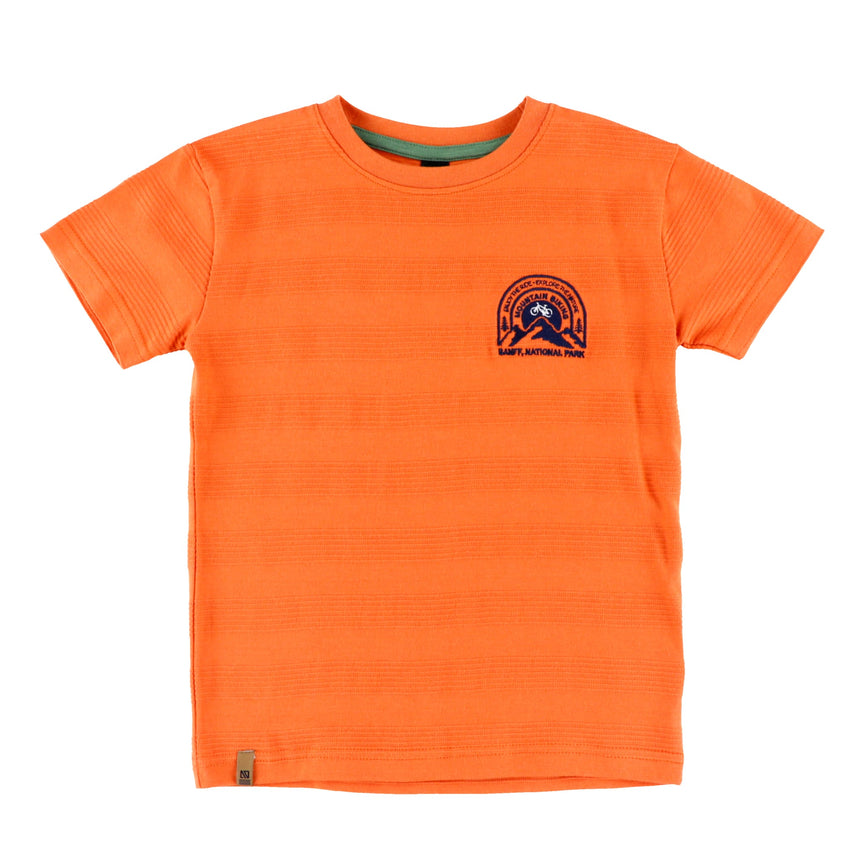T-shirt Rayé Tout Terrain 2-12ans-Nano-Orange-2-BOS-S2605-05-CLÉMENT