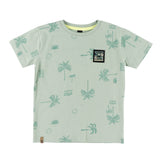 T-shirt Imprimée Vacances 2-12ans-Nano-Vert-2-BOS-S2607-08-CLÉMENT