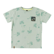 T-shirt Imprimée Vacances 2-12ans-Nano-Vert-2-BOS-S2607-08-CLÉMENT