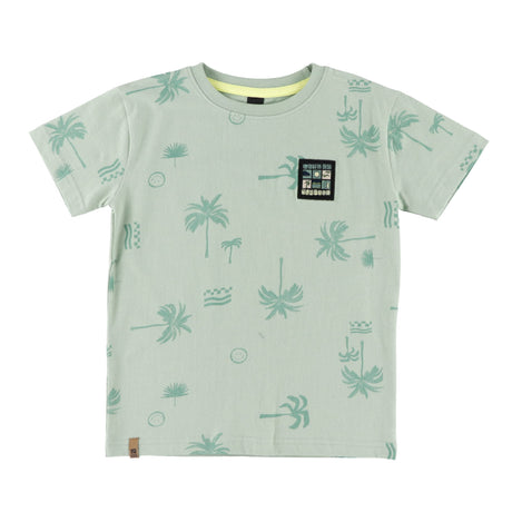 T-shirt Imprimée Vacances 2-12ans-Nano-Vert-2-BOS-S2607-08-CLÉMENT