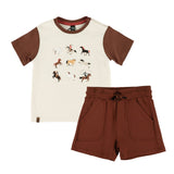 Ensemble Short Cheval 6-24mois-Nano-Ivoire-3 m-BOS-S2653-07-CLÉMENT