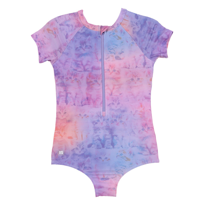 Maillot UV Manches Courtes Chats 2-14ans-Nano-Lilas-2-BOS-S26S22-02-CLÉMENT
