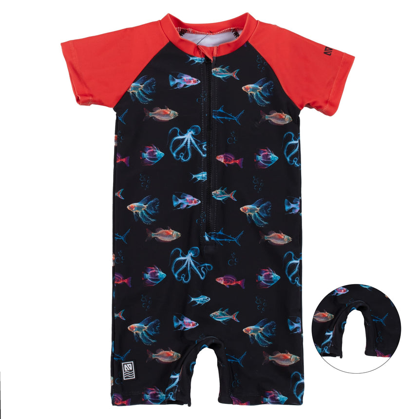 Maillot UV Poissons 6-24mois-Nano-Noir-3-6 m-BOS-S26S301-1-CLÉMENT