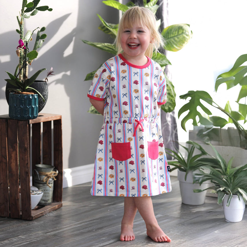Robe Rayée Fleurs 2-10ans-Birdz-BR1-CLSPKG06741-CLÉMENT